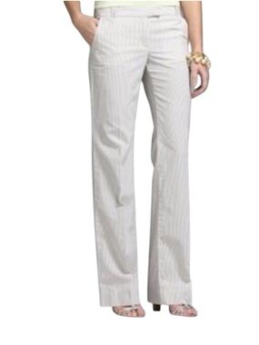 J. Crew City Fit Wide Leg Seersucker Pants